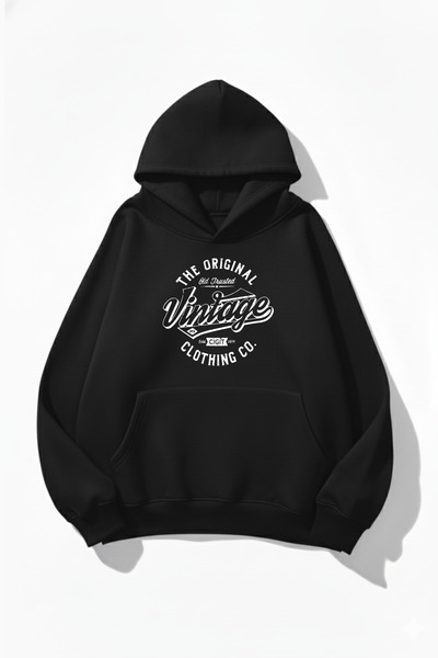 uyguntarz Unisex-Hoodie-Sweatshirt mit weicher Textur und Vintage-Print-Desig...
