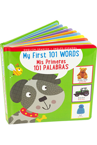 Peter Pauper Carte cartonată bilingvă „Primele mele 101 cuvinte” (engleză/spa...