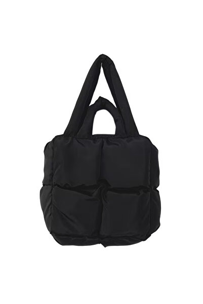 Zümrüt Toystore Puffy Black Tote Imported Puff Bag