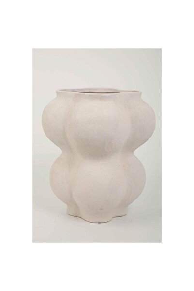 Vitale مزهرية ليديا بيضاء ذات رأس مدبب 26*26*35 سم AK.KK0030