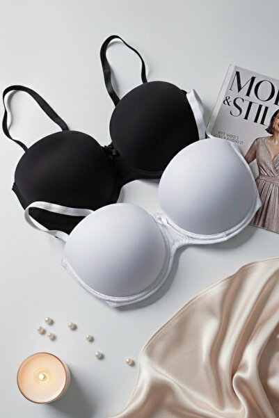 MILANOFOX 2-Piece Padded Supported Detachable Strap Underwire Strapless Bra Set