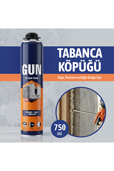 NZB Köpük Tabancasına Uygun Kapı Pencere Montajı İçin 750 ML PU Köpük