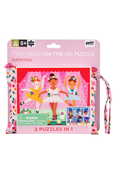 Petit Collage Puzzle cu balerină cu două fețe