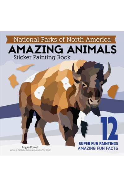 Design Originals Carte de pictat cu stickere cu animale uimitoare din Parcuri...