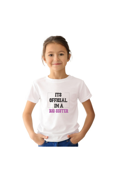 Printoot Customizable It's Official I'm A Big Brother/Sister Kids T-Shirt