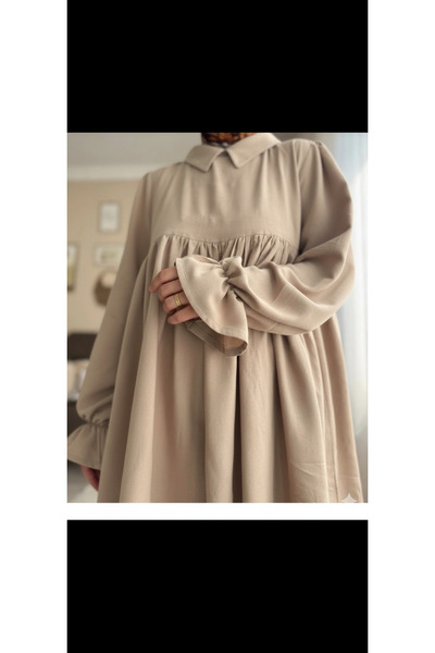 Mina Terzi&Butik Yakalı Robalı Pamuklu Tunik(Kişiye Özel Dikim)