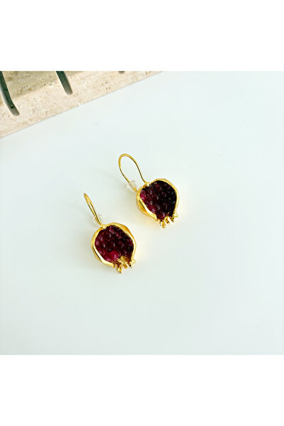 Boise Atelier Pomeg Red Steel Earring | Çelik Küpe