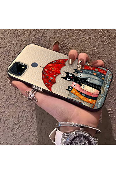 Hontinga حافظة هاتف متوافقة مع هاتف Realme C25، حافظة صلبة مقاومة للصدمات على...