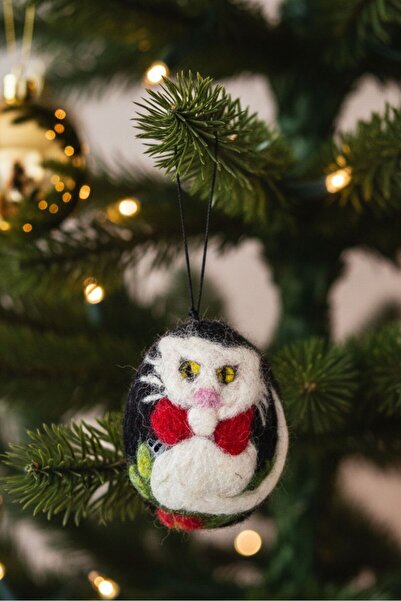 Uretti - Tülin 3528 7700 Handmade Christmas Ornament with Cat Pattern on Egg ...