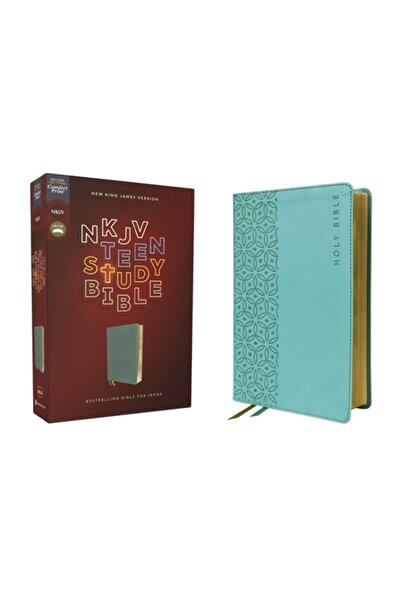 Zondervan Biblia de studiu pentru adolescenți Nkjv, piele moale, turcoaz, imp...