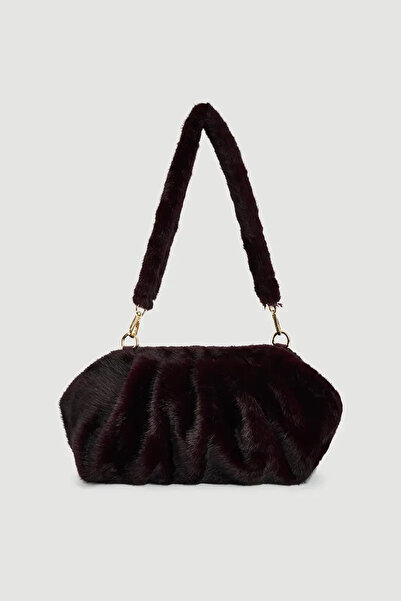Gusto Plush Handbag - Plum