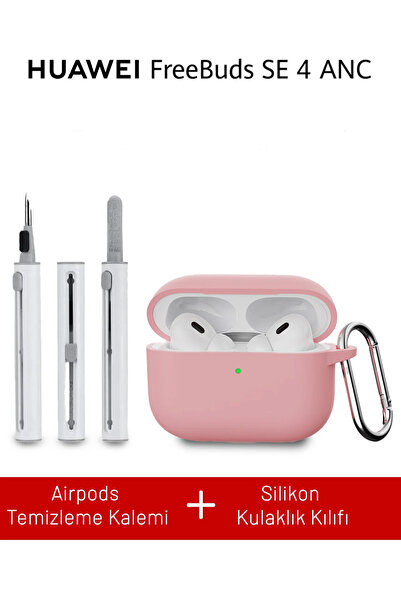 Nezih Case Huawei FreeBuds SE 4 ANC Uyumlu Silikon Kılıf + Temizlik Kiti