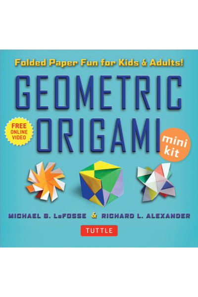Tuttle Publishing Mini kit origami geometric, hârtie pliabilă, distracție pen...