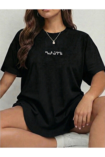 BUWOM تيشيرت نسائي برقبة دائرية من IMAGINE مطبوع