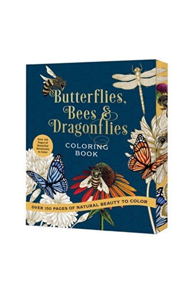 Chartwell Books Carte de colorat cu fluturi, albine și libelule: Peste 100 de...