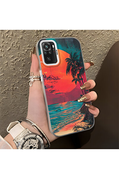 Hontinga Redmi Note 10 Compatible Case Hard Shell Anti-Fall Phone Case Scenery