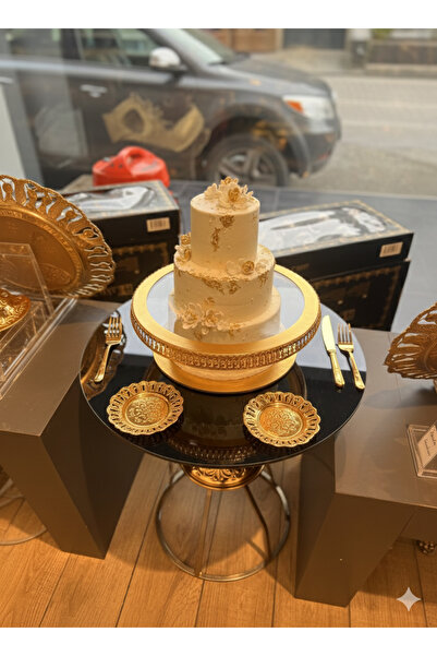 LeesHome Lüx Sofra Mutfak için Yuvarlak Ayaklı Kek Ve Pasta Sunum Standı Çeyi...