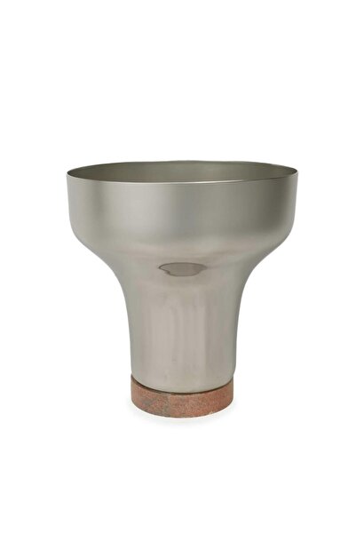 Vitale مزهرية معدنية بأرجل رخامية 27*28 سم AK.JA0263