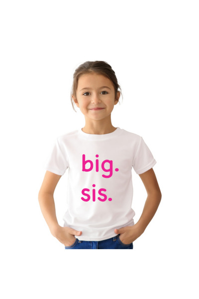Printoot Customizable Big Bro/Big Sis Kids Sibling Announcement T-Shirt