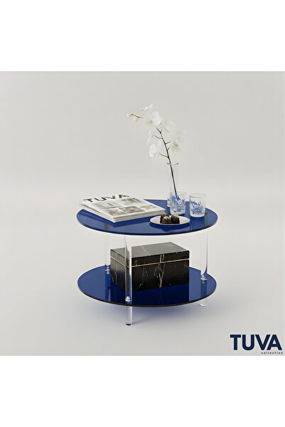 TUVA Collection COLUMNA - Şeffaf Pleksi Orta Sehpa | Minimal Modern Akrilik S...