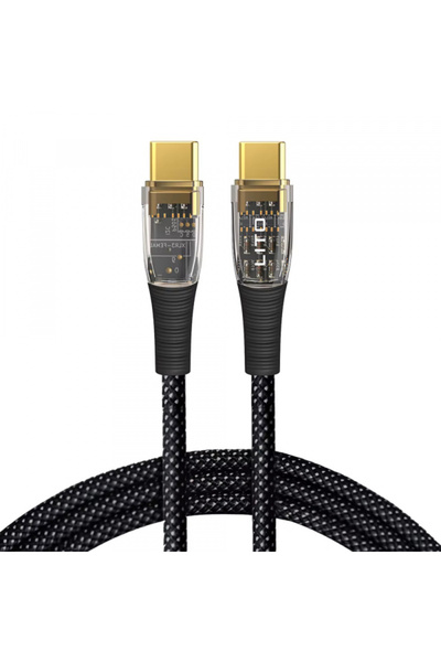 Lito Cablu Date si Incarcare USB-C - USB-C LD01, 60W, 1.2m, Negru