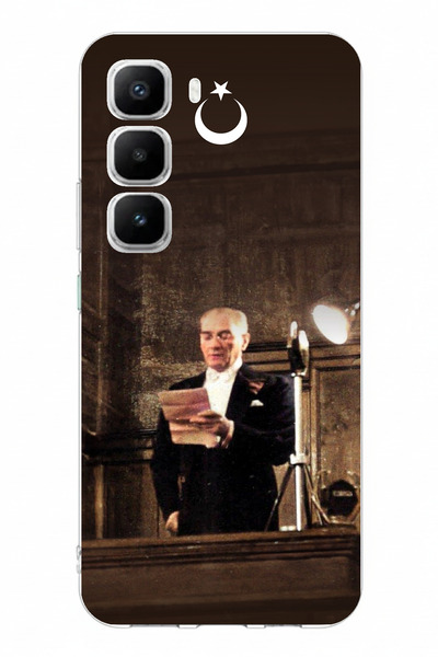 TechTree Infinix Hot 60 Pro Plus Compatible Ataturk First Speech B Printed Silicone Case