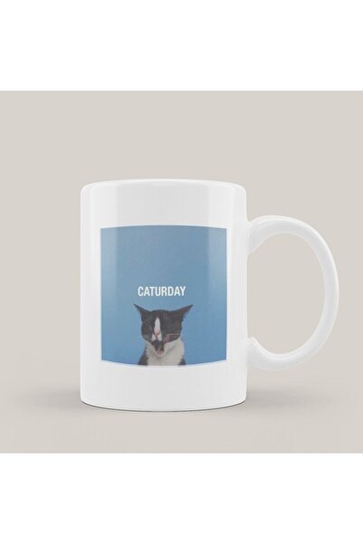 Mio Life Caturday Cat Print Mug Cup