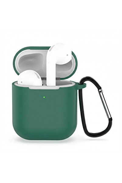 Techsuit Husa Silicone pentru Apple AirPods Gen 2 / Gen 1, Verde Inchis