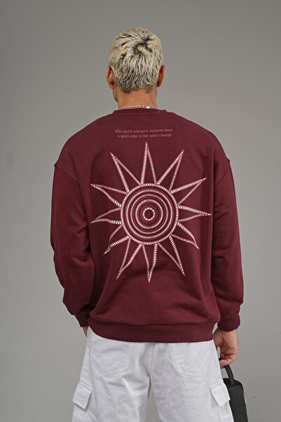 Butik Trend Biz Oversized Crew Neck Back Printed Men's Sweatshirt