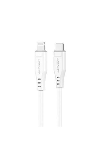 Acefast Cablu Date si Incarcare USB-C - Lightning C3-01, 30W, 1.2m, Alb