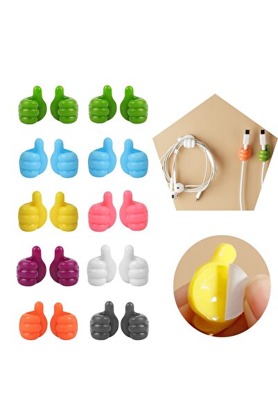 HB LİFE Yapışkanlı Baş Parmak Kablo Düzenleyici 1 Adet Kablo Tutucu Diş Fırça...