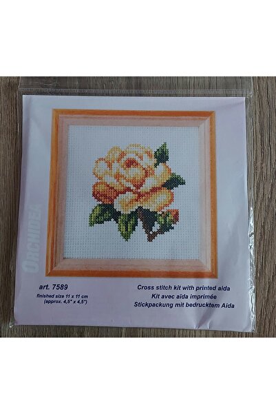 Orchidea Baskılı Kanaviçe Kit