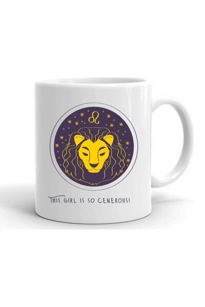 Mio Life Leo Zodiac Printed Porcelain Tea Coffee Cup