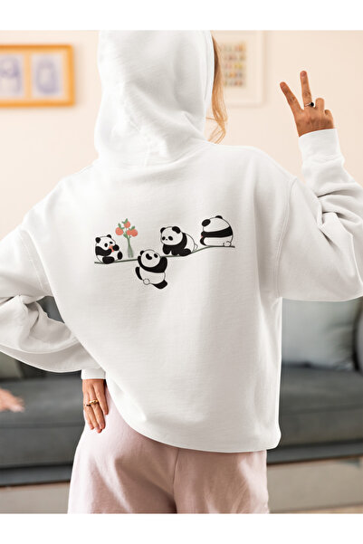 stil x Cute Pandas Printed Women's Sweatshirt