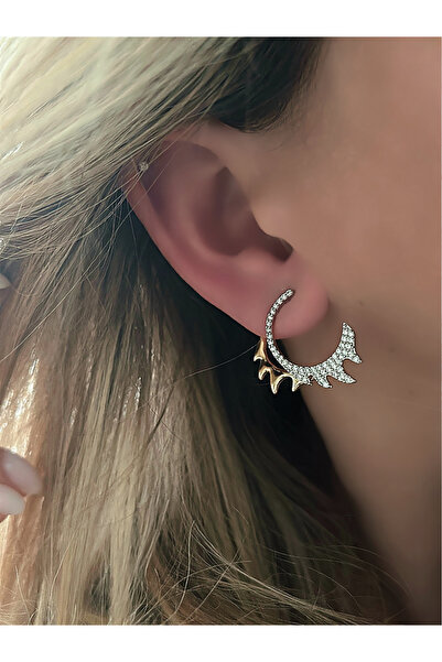 Asteria Jewelry أقراط كيسميت ذات اللونين