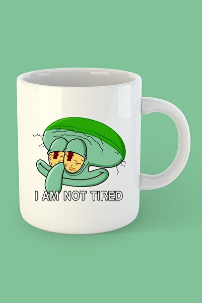 Mio Life كوب بورسلين مطبوع عليه أنا لست متعبًا/حبارًا