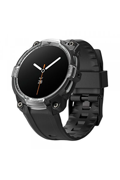 Ringke Husa Rugged Gear pentru Samsung Galaxy Watch8 Classic, Neagra Transpar...