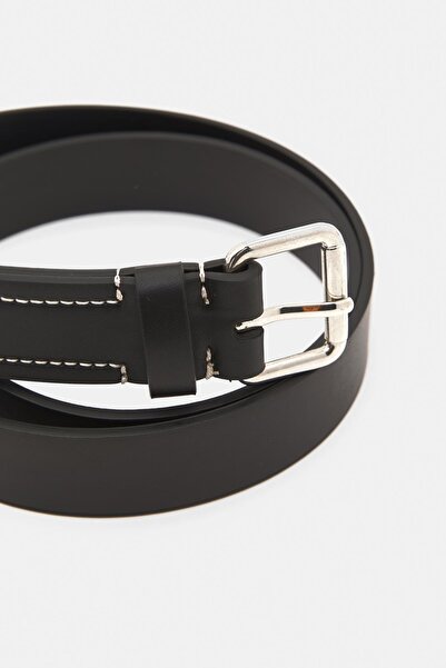 Pull & Bear Kontrast dikişli suni deri kemer