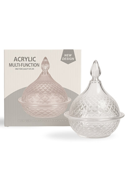 ALKHANBASHI Serving Candy Bowl with Lid – 19 × 19 × 19 cm