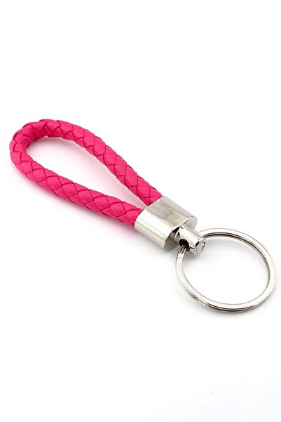Stanbula سلسلة مفاتيح من الجلد الصناعي باللون الوردي الفوشيا AX062