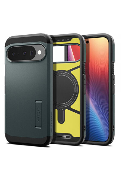 Spigen MagSafe Case for Google Pixel 10 Pro / 10, Spigen, Tough Armor, Green