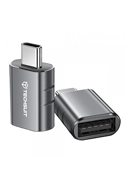 Techsuit Adaptor OTG USB-C - USB-A A10 SlateVolt, Gri