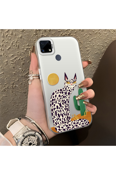 Hontinga حافظة متوافقة مع هاتف Realme C25، حافظة هاتف صلبة مضادة للسقوط، حيوا...