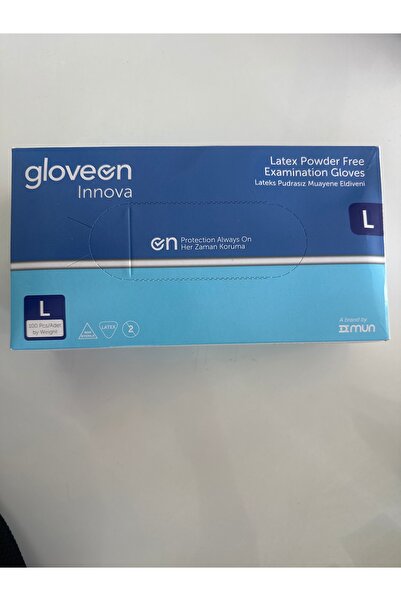 gloveon Lateks pudrasız Muayene eldiveni L 100 adet