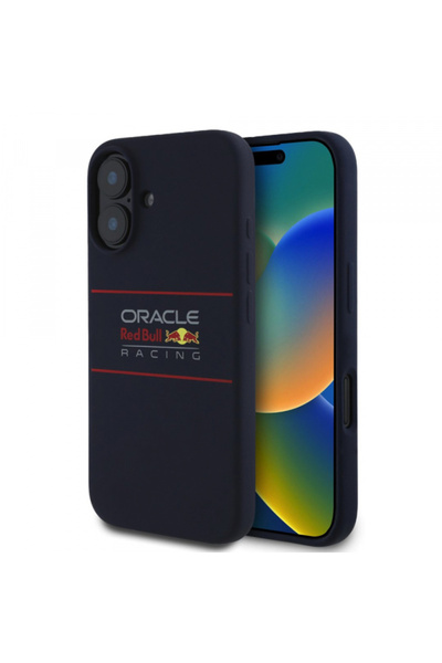 Red Bull Racing MagSafe Case for Apple iPhone 16 Plus, Red Bull Racing, Horizontal Centered Logo, Navy Blue