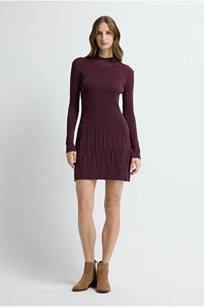 adL Dik Yaka Triko Elbise
