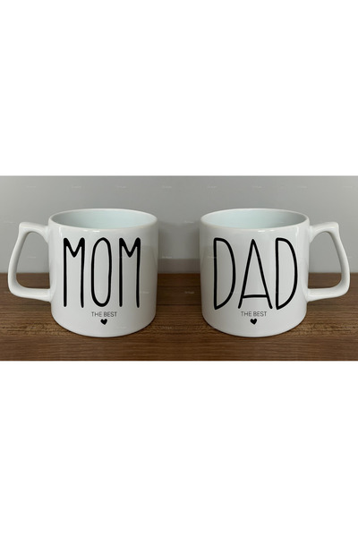 Mio Life Mom Dad the Best Printed Double 2-Piece Luxury Mug
