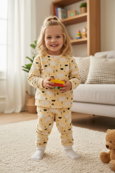 Fulla Moda Σετ παιδικές πιτζάμες Unisex με σχέδιο Polar Bear