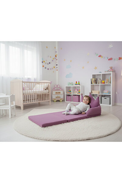 ABT Pembe oyun halısı katlanabilir koltuk yatak