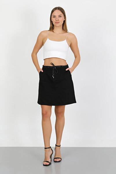 Major Kadın Kordonlu Örme Etek